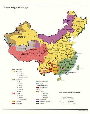Carte des langues